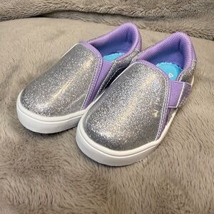 Dr. Scholl's Silver and Purple Slip-On Shoes